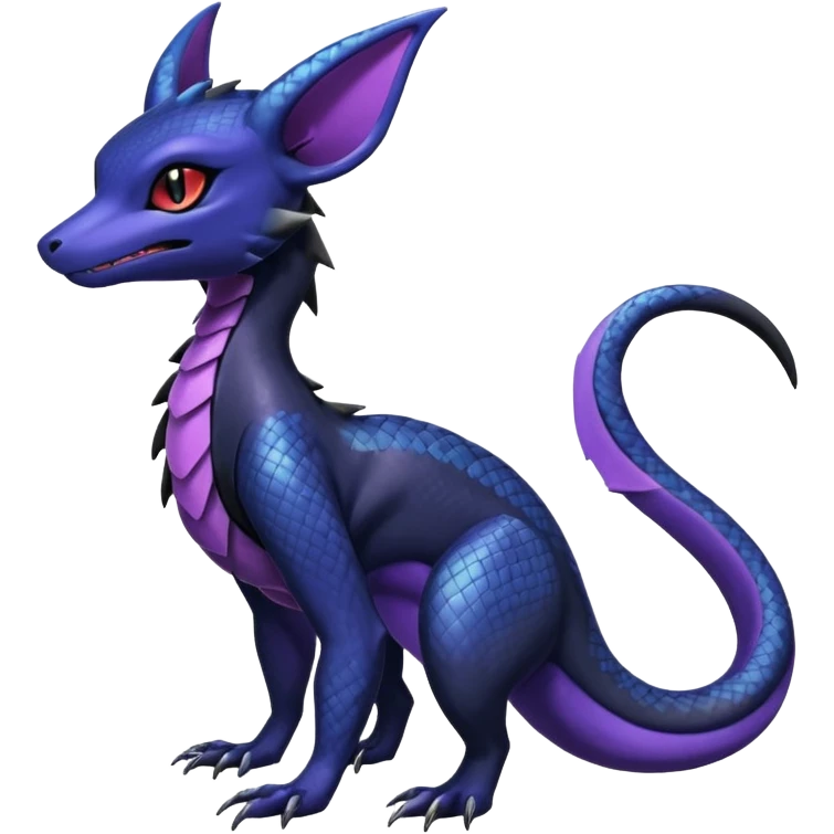 Shiny Salandit-Umbreon-Noivern-Noibat-Hybrid (Full body) emoji