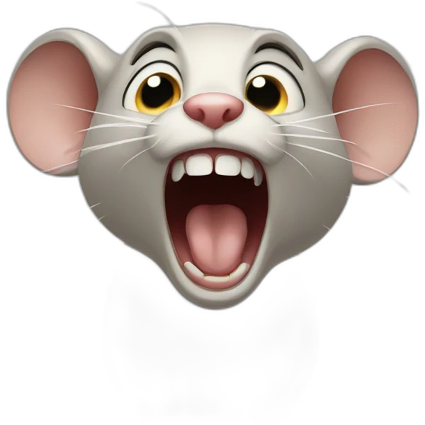 Screaming mouse emoji