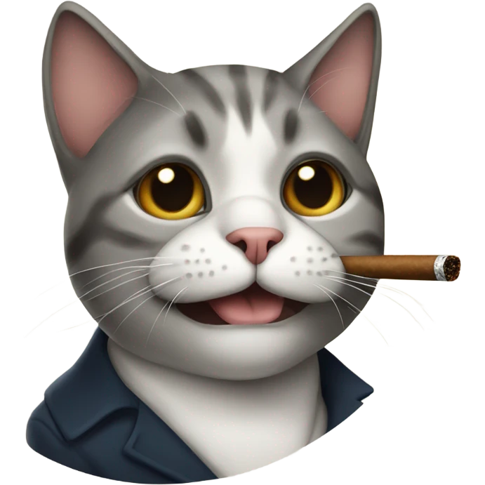 Cat smoking a cigar emoji