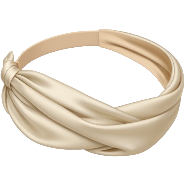 Pale beige silk hair band emoji