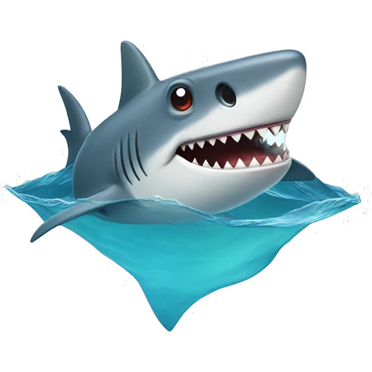 shark in sea emoji