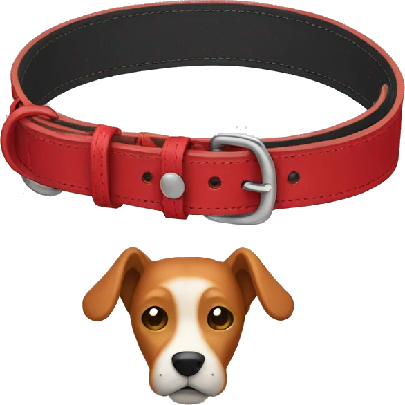 Red leather dog collar emoji