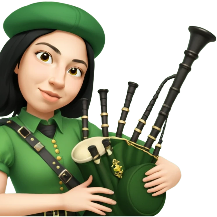 Green Bagpiper emoji