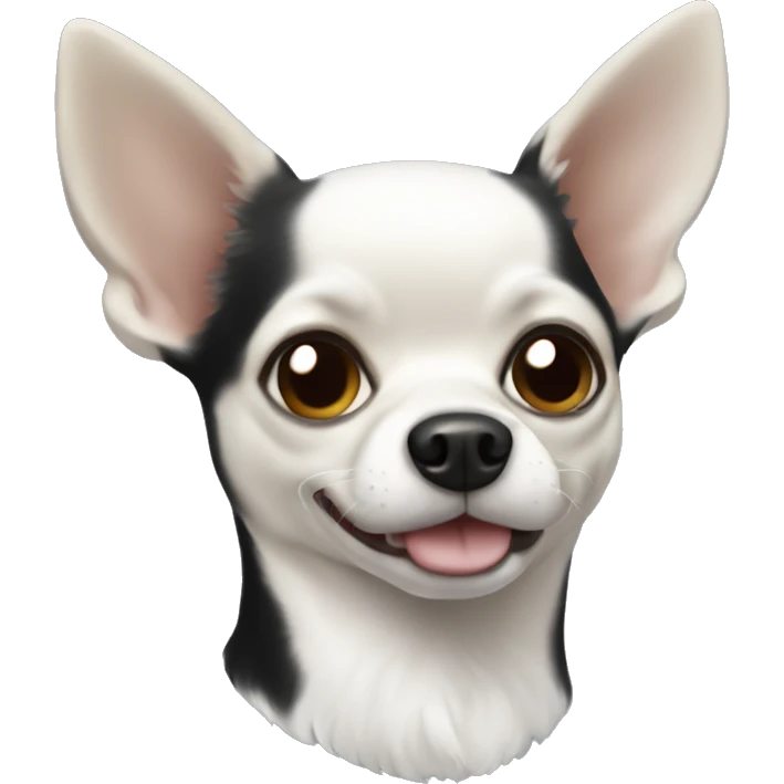 Black and white Chihuahua dog  emoji