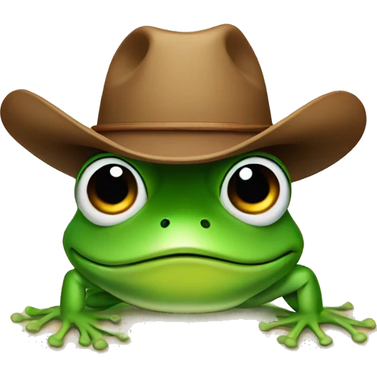 frog with cowboy hat emoji