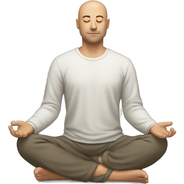 european man meditating emoji