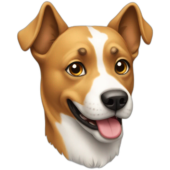 Chat sur un chien emoji