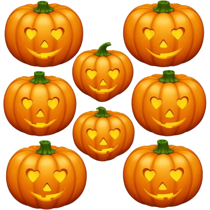 Pumpkin heart emoji