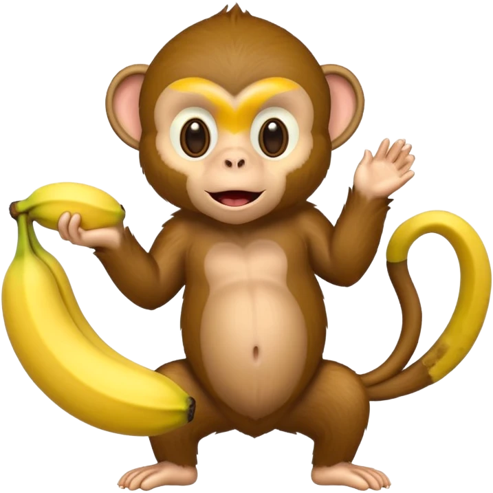 monkey with banana emoji