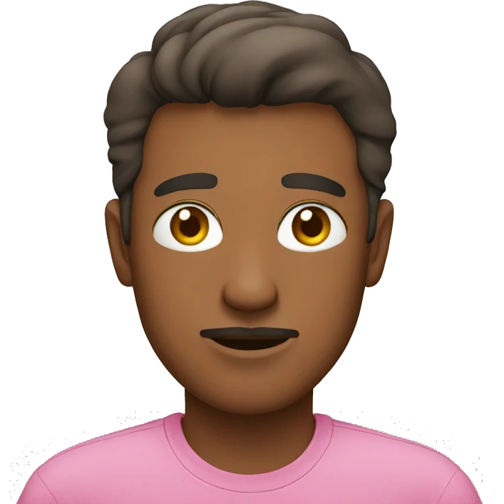 vain man, in a pink shirt emoji
