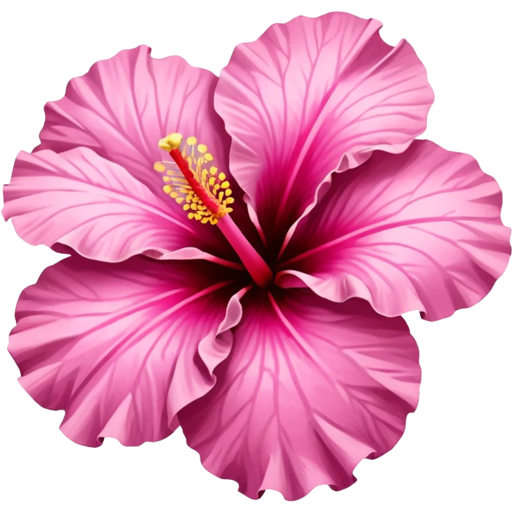 pink hibiscus flower emoji