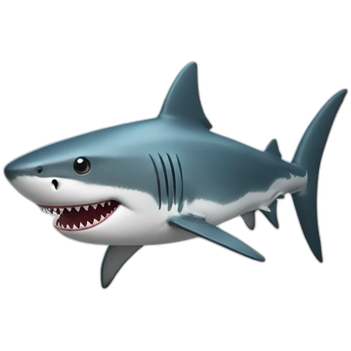 Shark with clown face emoji