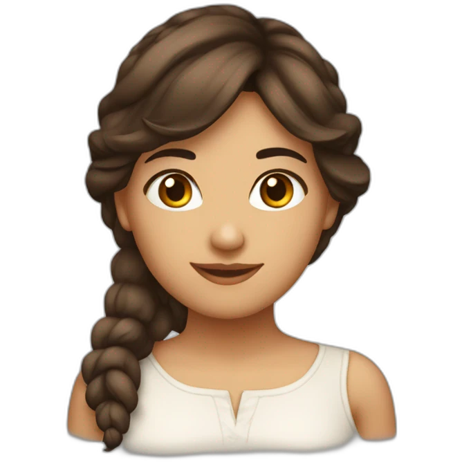 amoureux fille brune  emoji
