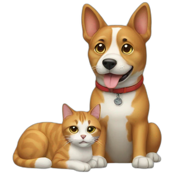 dog with cat emoji