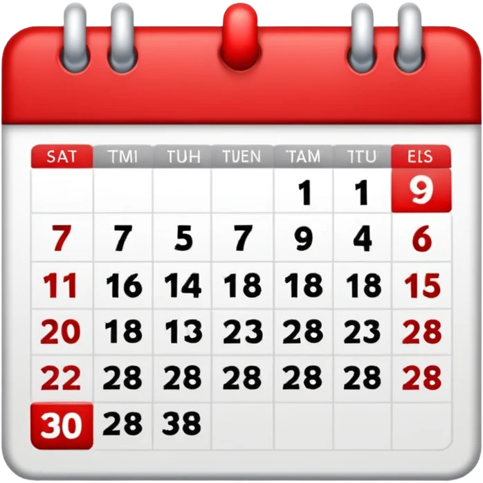 CALENDAR WITH 30 emoji