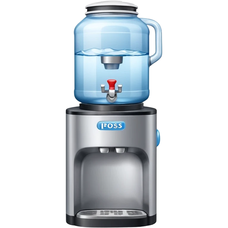 Office water cooler with a giant jug on top emoji