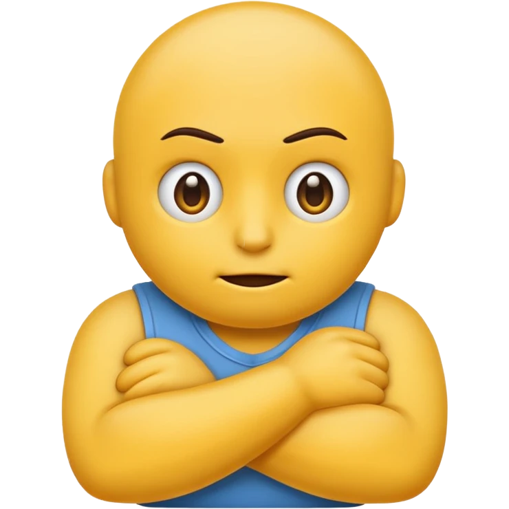 mad emoji with arms folded emoji