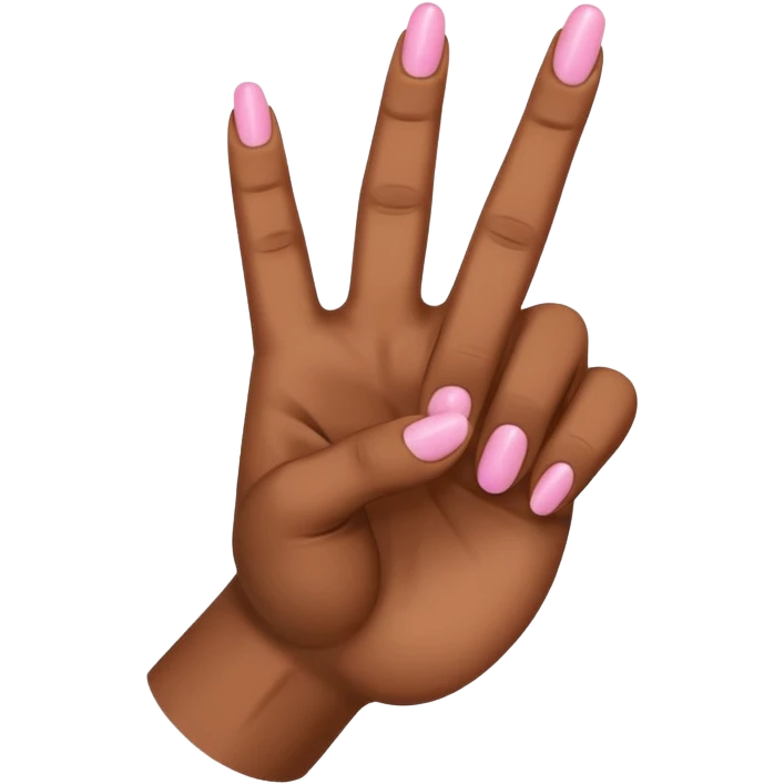 Brown skin hand with pinky out for a pinky promise emoji