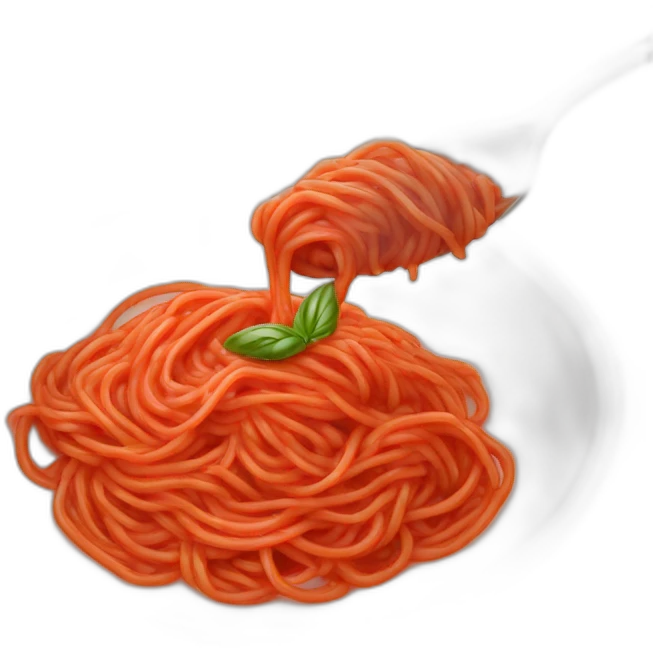 tomato sauce spaghetti in a flat dish emoji