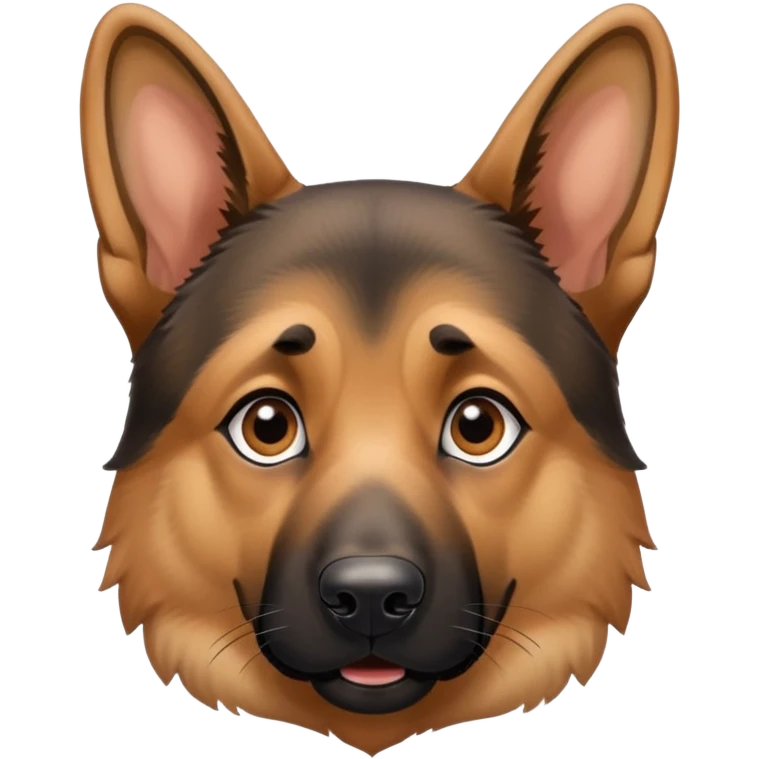 German shepherd confused head tilt emoji