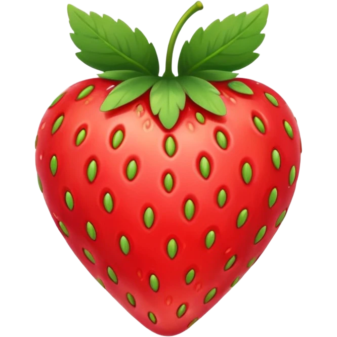 Strawberry shaped like a heart emoji