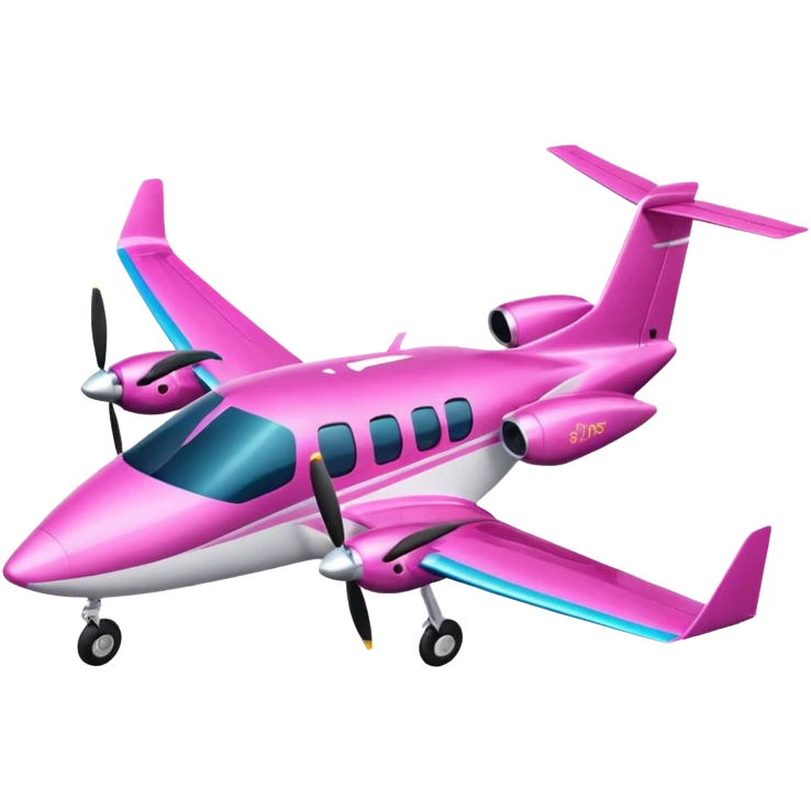 tiny pink (RGB: 220, 20, 120) turboprop/electric hybrid aircraft emoji