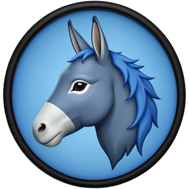 Democratic Party Donkey but in a Game Of Thrones Intro Sigil Form - in a square picture frame emoji