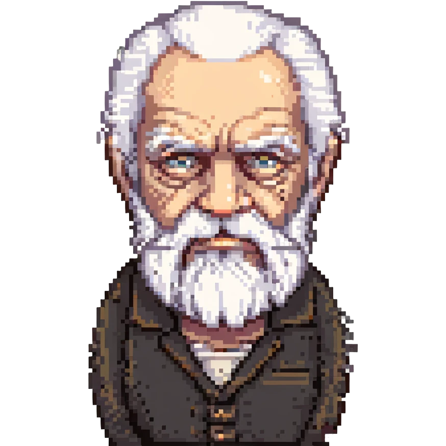 grumpy old man with a beard emoji