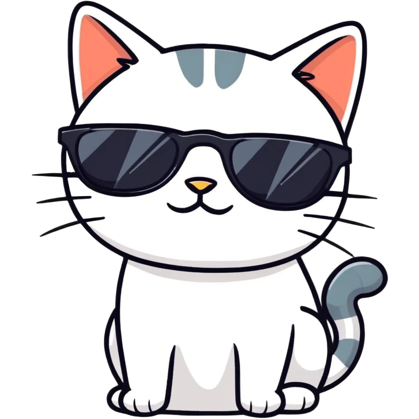Cat with sunglasses emoji