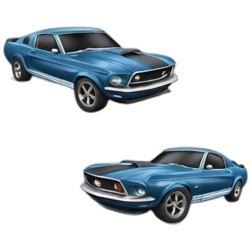 Fast car mustang emoji