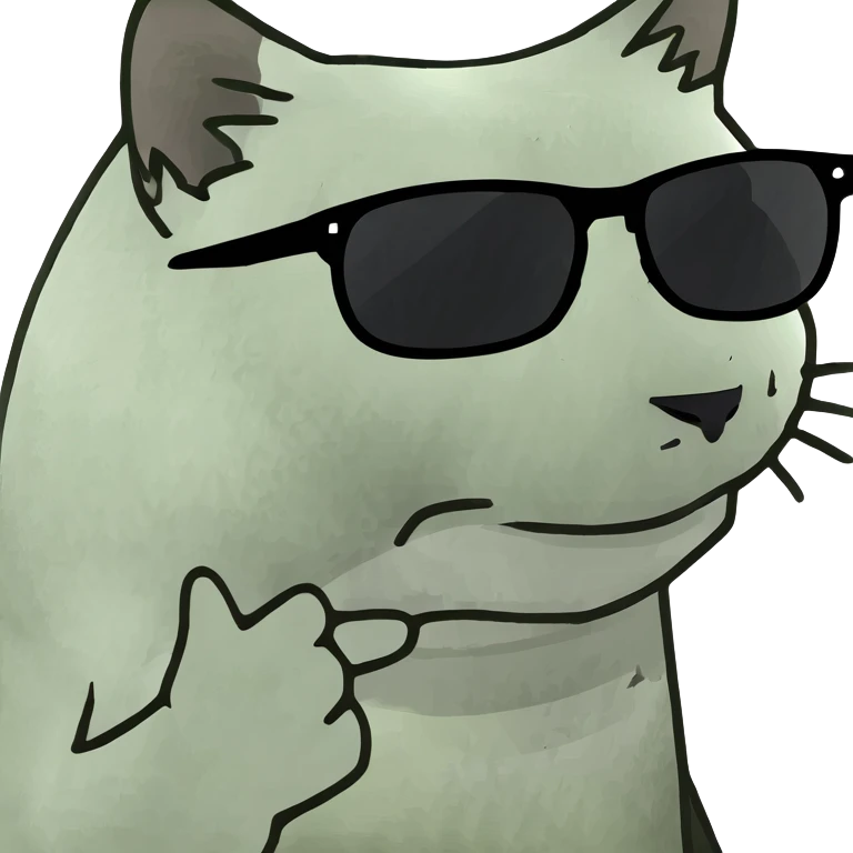 Cat with sunglasses emoji