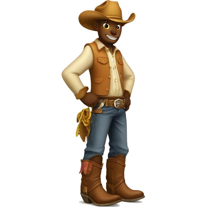 Cow with cowboyboots emoji