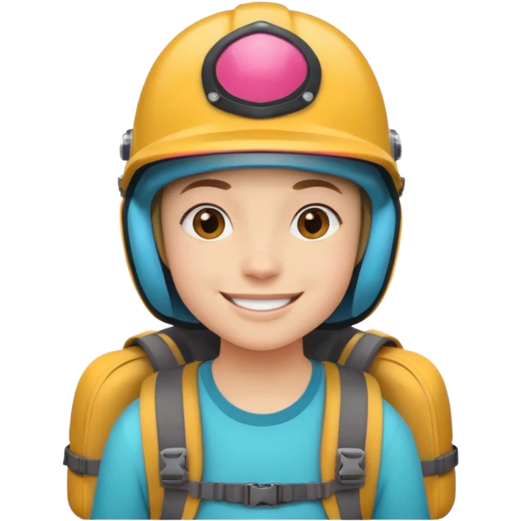 Colorful Helmeted Traveler emoji