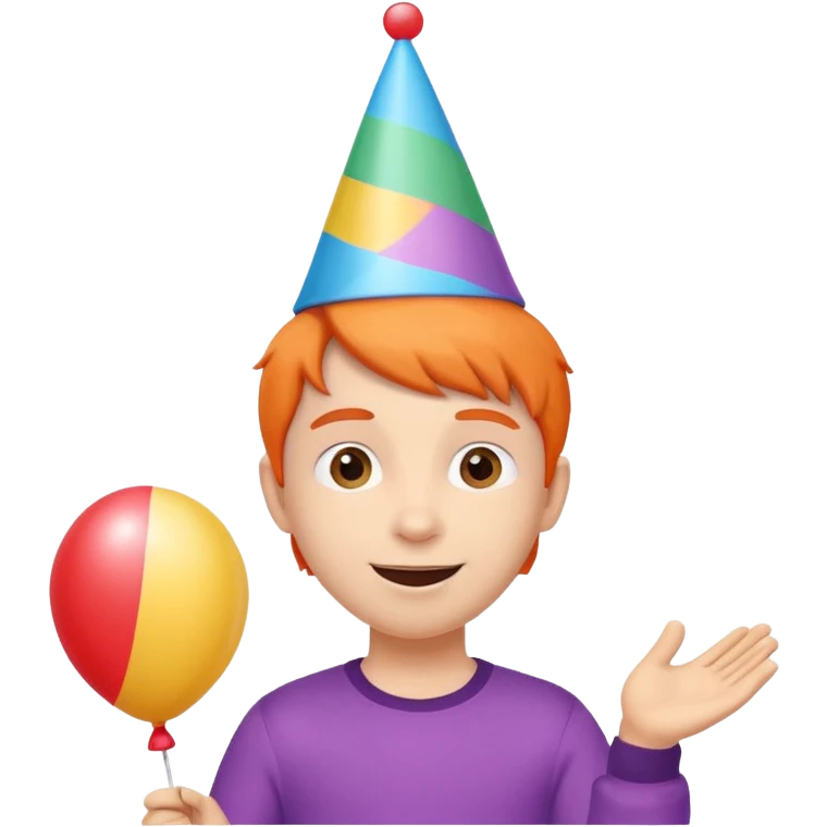 animator at a children's party, cheerful, colorful emoji