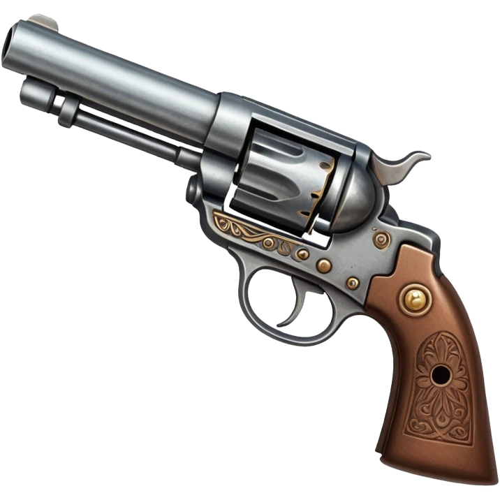 Old west revolver pistol emoji