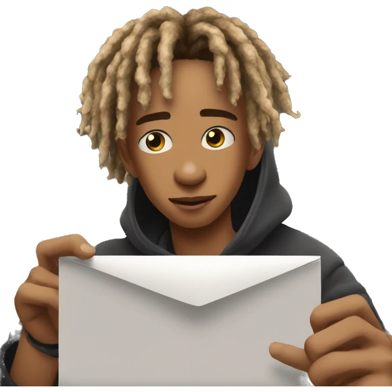 jaden smith handling some courrier to contact emoji