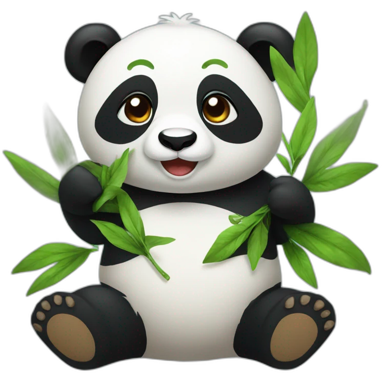 Panda with Hempleaf emoji