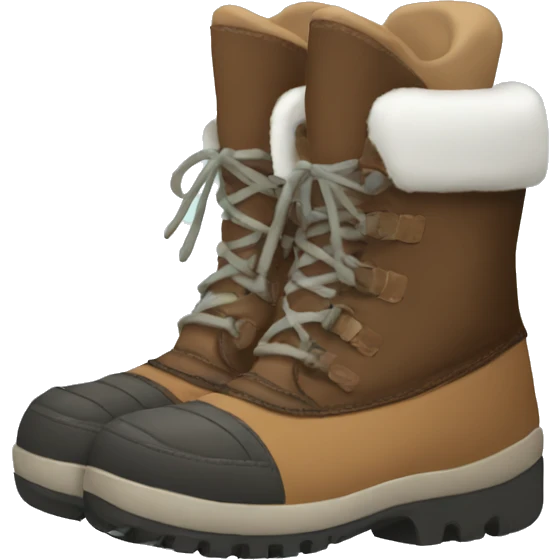 a pair of winter boots emoji