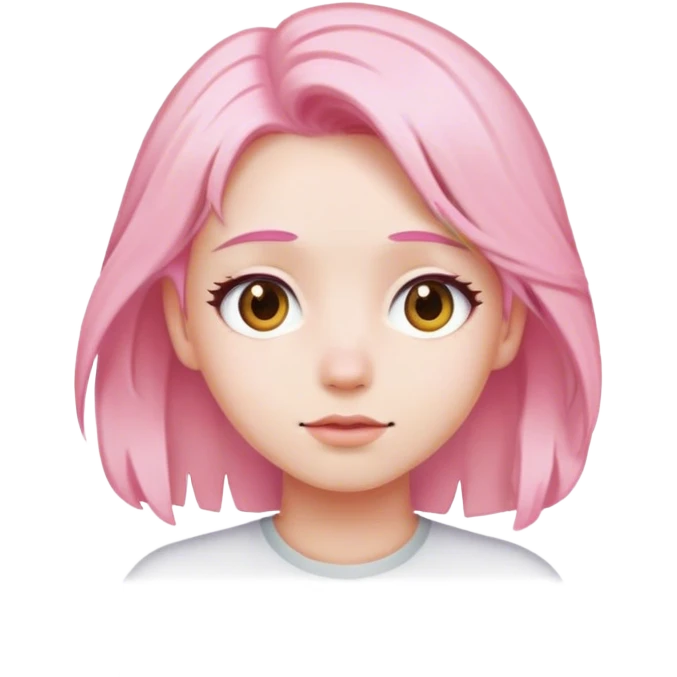 Light pink hair  emoji