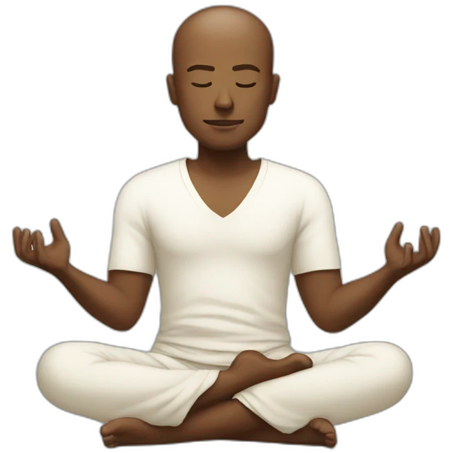 men meditating emoji