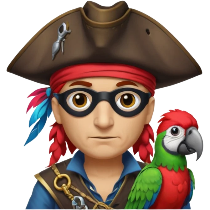 pirate and parrot emoji
