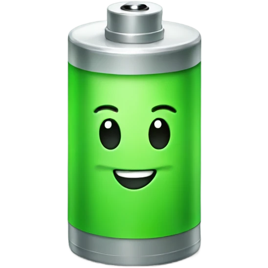Happy Green battery emoji