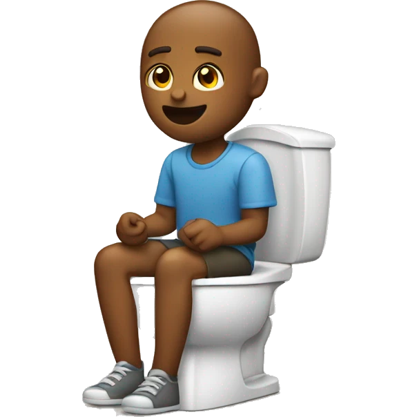 Sitting on toilet  emoji
