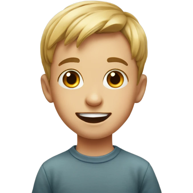 playful portrait of a boy emoji