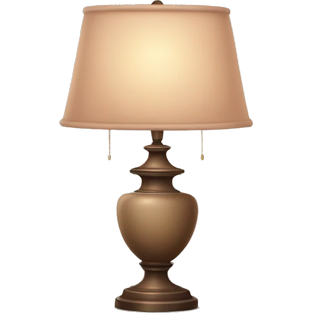 vintage table lamp in pastel brown colors emoji