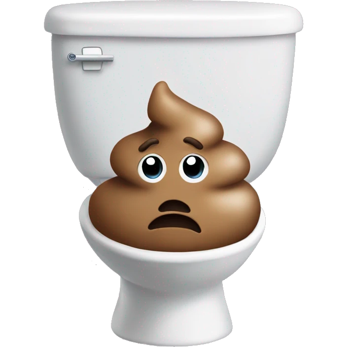 Poop in toilet emoji