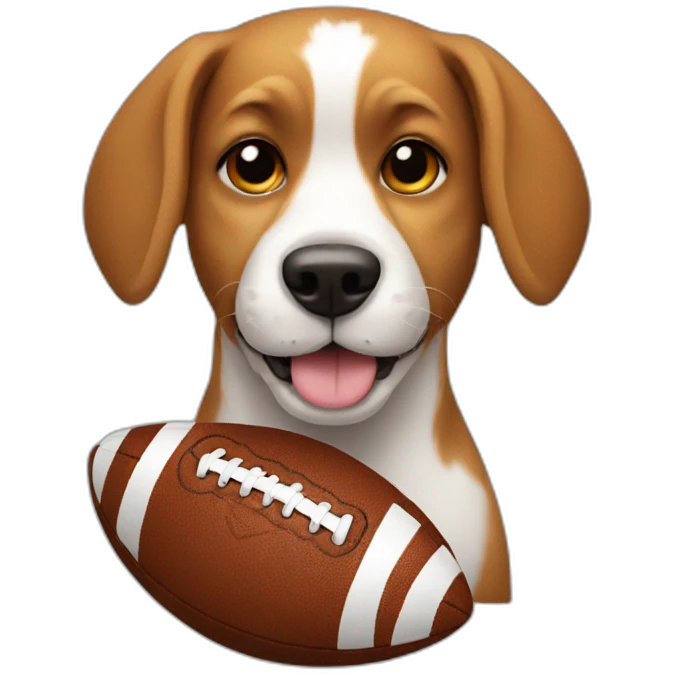 Dog with a Football emoji