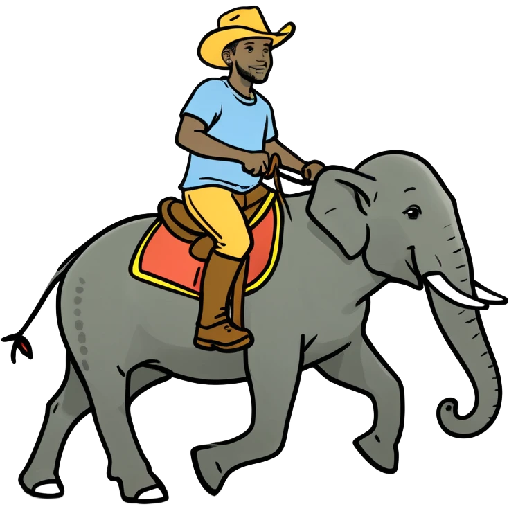 Horse riding elephant emoji
