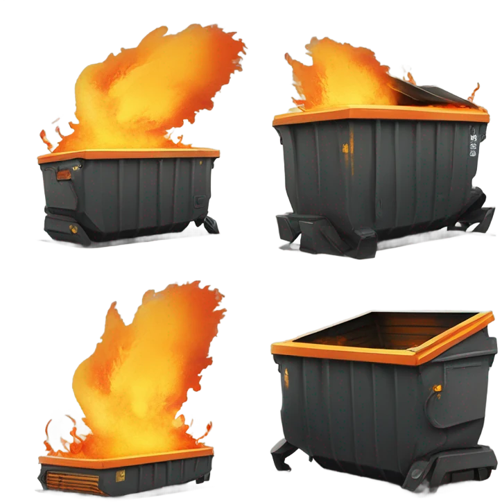 Dumpster fire emoji