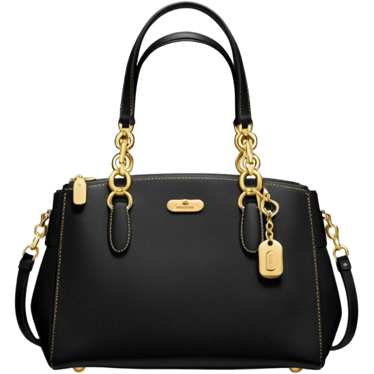 Coach Brooke Carryall black bag emoji